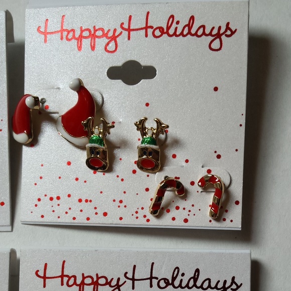 CHRISTMAS EARRINGS (6 ) & 1 MANGER PENDANT NEW - Picture 5 of 8